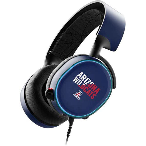 University of Arizona Wildcats Logo Split Blue SteelSeries Arctis 3 Skin